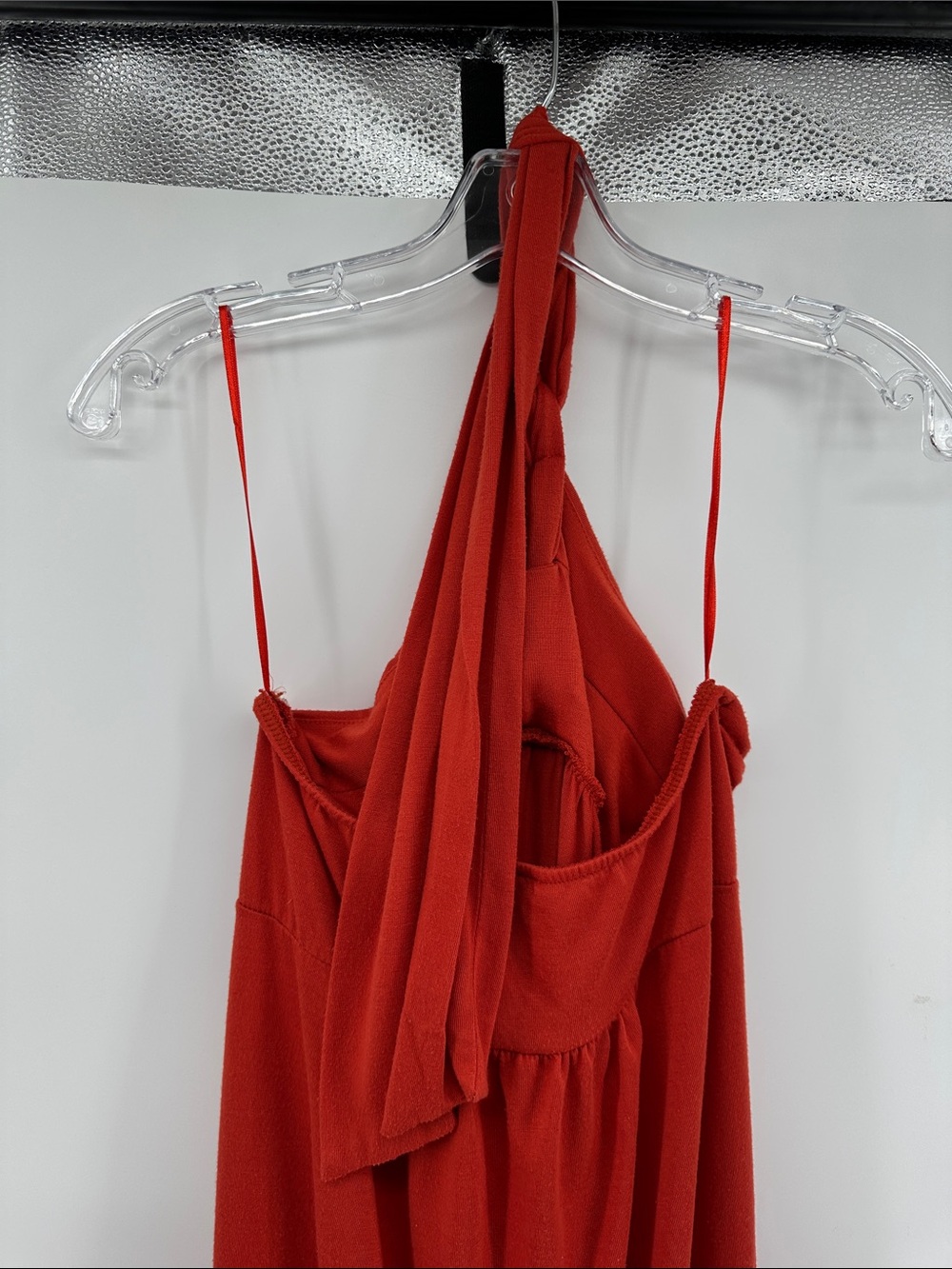 Chelsea VTG Y2K Summer Goddess Fairycore Twisted Halter Maxi Dress in Rust SzXL - Picture 7 of 12